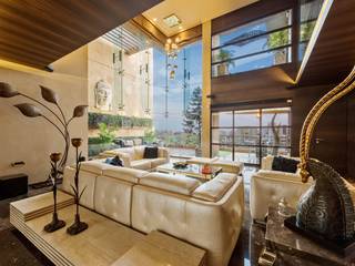 penthouse , Mansi desai Mansi desai Modern living room گلاس