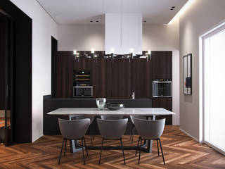 Interno Murattiano, marco tassiello architetto marco tassiello architetto Built-in kitchens Wood Wood effect