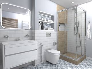 Дизайн-проект ванной комнаты , Prosvirnina Anna Prosvirnina Anna Scandinavian style bathroom