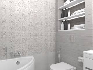 Дизайн-проект кухни, ванной комнаты и прихожей, Prosvirnina Anna Prosvirnina Anna حمام