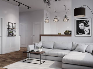 Белый интерьер для молодой девушки, Make My Flat Interiors Make My Flat Interiors Minimalist living room