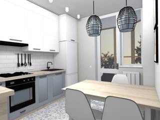 Дизайн-проект однокомнатной квартиры , Prosvirnina Anna Prosvirnina Anna Kitchen