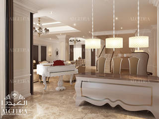 Modern villa with classic touch in Sharjah, Algedra Interior Design Algedra Interior Design Salas modernas