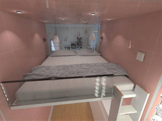 RENDER DI PROGETTO APPARTAMENTO ROMA , Myriam Primavera Myriam Primavera Small bedroom