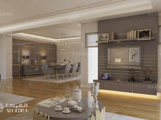 تصميم داخلي لفيلا مودرن صغيرة في أبوظبي , Algedra Interior Design Algedra Interior Design غرفة المعيشة