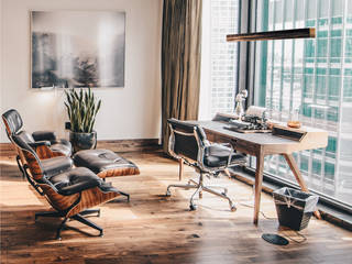 Arbeitszimmer, Lignalux Lignalux Ruang Studi/Kantor Modern Kayu Wood effect