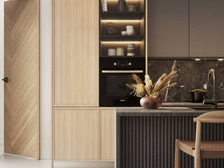 CGI Cocina, Naüt Naüt Built-in kitchens Wood Wood effect