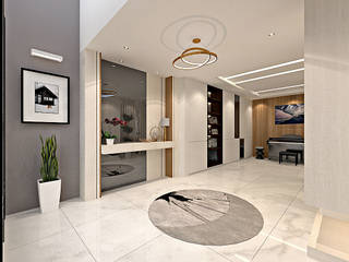 SRI PETALING 149K RESIDENCE, Simsan Design Simsan Design Modern corridor, hallway & stairs