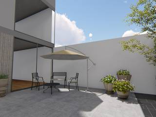 PROYECTO PAISAJE TERRAZA GONZALEZ, Verde Lavanda Verde Lavanda Modern balcony, veranda & terrace