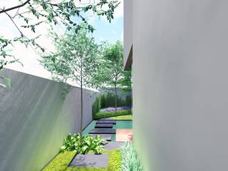 pasillo Verde Lavanda Jardines de estilo moderno