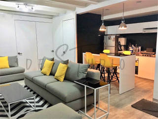 Proyecto Colonia Roma, sala-comedor-cocina, deSTudio deSTudio Living room