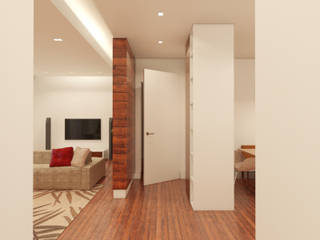 Remodelação e reabilitação de apartamento | Lisboa, Linhas Simples Linhas Simples Corredores, halls e escadas modernos