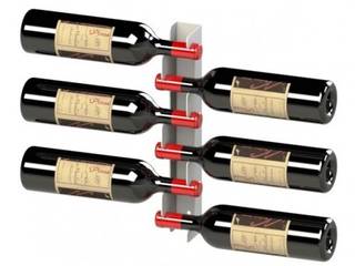 Adega de parede para 12 garrafas de vinho, Garrafeiros - Adegas para Vinho Garrafeiros - Adegas para Vinho モダンデザインの ワインセラー 鉄/鋼 白色