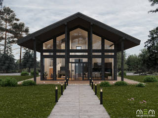 Проект дома в Подмосковье, MEMarch MEMarch Single family home Wood Wood effect