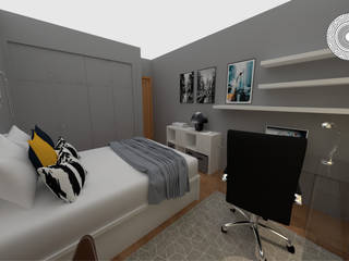 QUARTO DAS CIDADES, MUDE Home & Lifestyle MUDE Home & Lifestyle Small bedroom