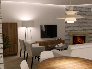 SALA COMUM + COZINHA, MUDE Home & Lifestyle MUDE Home & Lifestyle Salas de jantar modernas