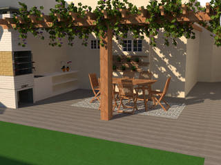 JARDIM BARBECUE, MUDE Home & Lifestyle MUDE Home & Lifestyle Ausgefallener Balkon, Veranda & Terrasse