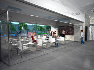Centro Comunitario Benefactoras, Decumano Arquitectos Decumano Arquitectos Modern Media Room Metal Grey