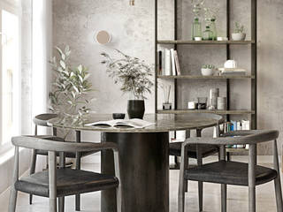 Betonowe mieszkanie, Sadowska-interiors Sadowska-interiors Modern dining room