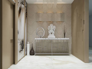 Raghu Acharya Mysore, De Panache De Panache Moderner Flur, Diele & Treppenhaus Marmor Weiß