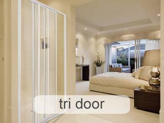 Aluminium Shower Door Types - Which One Fits Best?, Origin Aluminium (Pty) Ltd Origin Aluminium (Pty) Ltd Minimal style Bathroom Aluminium/Zinc White