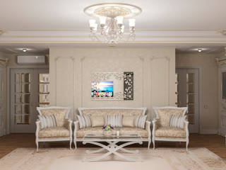 Интерьер классической гостиной в квартире, Альберт Забаров Альберт Забаров Living room
