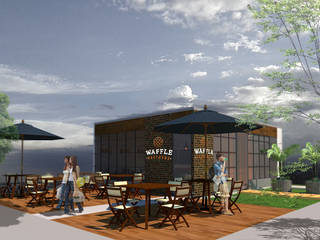 RESTAURANTE WAFFLE BROTHERS, Bio Arquitectura & Paisajismo S.A.S Bio Arquitectura & Paisajismo S.A.S Commercial spaces