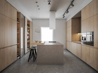 Casa G|C, 2A|architetti 2A|architetti Cucina minimalista