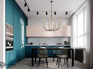 Проект "Пятьдесят оттенков бирюзы", DARIA PIKOVA DESIGN COMPANY DARIA PIKOVA DESIGN COMPANY Kitchen