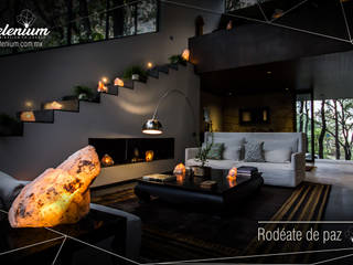 Armoniza tu espacio con Selenium, Selenium lámparas de cuarzo Selenium lámparas de cuarzo Rustic style living room Quartz