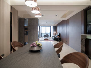 桃園 電梯大樓設計案, 大也設計工程有限公司 Dal DesignGroup 大也設計工程有限公司 Dal DesignGroup Modern Dining Room