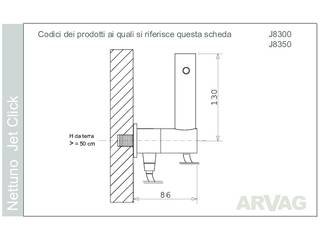 ARVAG - L'Idroscopino modello Nettuno, ARVAG SRL ARVAG SRL モダンスタイルの お風呂 銅/ブロンズ/真鍮