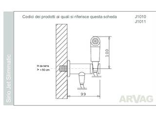 Idroscopino modello Sirio, ARVAG SRL ARVAG SRL 모던스타일 욕실 구리 / 청동 / 황동