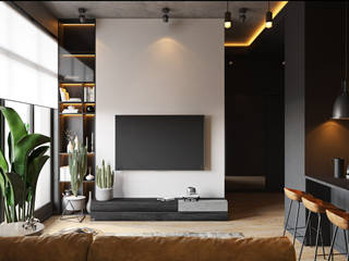 UI053, YOUSUPOVA YOUSUPOVA Industrial style living room
