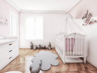 Paris'te Konut, CRK İÇ MİMARLIK CRK İÇ MİMARLIK Modern nursery/kids room Wood Wood effect