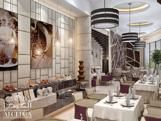 Hotel restaurant interior design in Oman, Algedra Interior Design Algedra Interior Design Powierzchnie handlowe