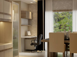 Bedroom with office, Itzin World Designs Itzin World Designs Modern study/office
