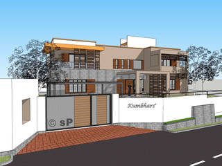 Casa Bholawade, studioPERCEPT studioPERCEPT منزل بنغالي