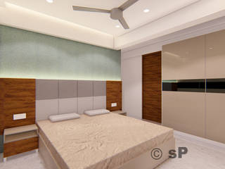 Apartment Interior Design, studioPERCEPT studioPERCEPT Modern style bedroom