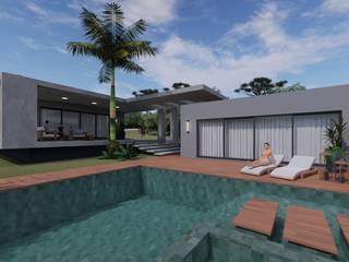 Residência T&T, PONTO Arquidesign PONTO Arquidesign Piscinas infinitas Concreto