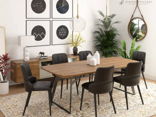 Render foto-realistico sala da pranzo, Simone Piccioni Simone Piccioni Modern Dining Room