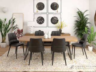 Render foto-realistico sala da pranzo, Simone Piccioni Simone Piccioni Modern Dining Room