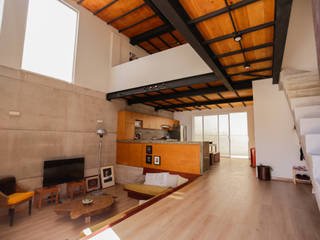 Casa-Estudio., Andrés Infante Díaz arquitecto (AID compañia de arquitectura). Andrés Infante Díaz arquitecto (AID compañia de arquitectura). Pasillos, vestíbulos y escaleras modernos Madera Acabado en madera