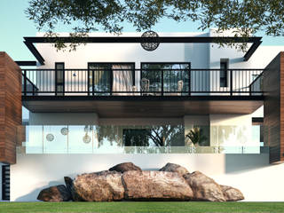 Bosques de Niebla, Render Design Render Design Rumah pedesaan Kayu Wood effect