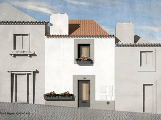 CASA DO CASTELO . Centro Histórico Palmela, ATELIER OPEN ® - Arquitetura e Engenharia ATELIER OPEN ® - Arquitetura e Engenharia منزل عائلي صغير الحديد / الصلب