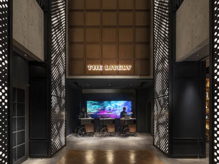 PUBLIC AREA -THE LIVELY AZABUJUBAN TOKYO- , 株式会社DESIGN STUDIO CROW 株式会社DESIGN STUDIO CROW Commercial spaces Concrete Grey