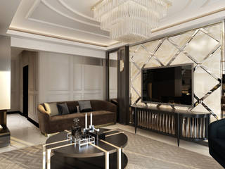 Villa Projesi, Beyza Deniz Yaz Interiors Beyza Deniz Yaz Interiors Salon classique Bois Effet bois