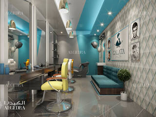 Gents salon design in Dubai, Algedra Interior Design Algedra Interior Design พื้นที่เชิงพาณิชย์