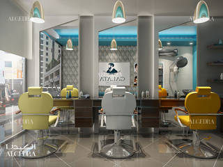 Gents salon design in Dubai, Algedra Interior Design Algedra Interior Design Gewerbeflächen