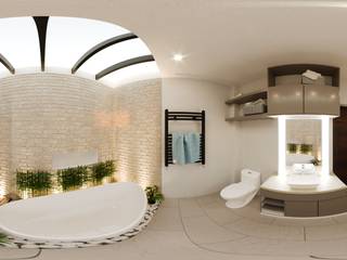 Toilet and Bath, Kenchiku 2600 Architectural Design Services Kenchiku 2600 Architectural Design Services حمام خيزران Green